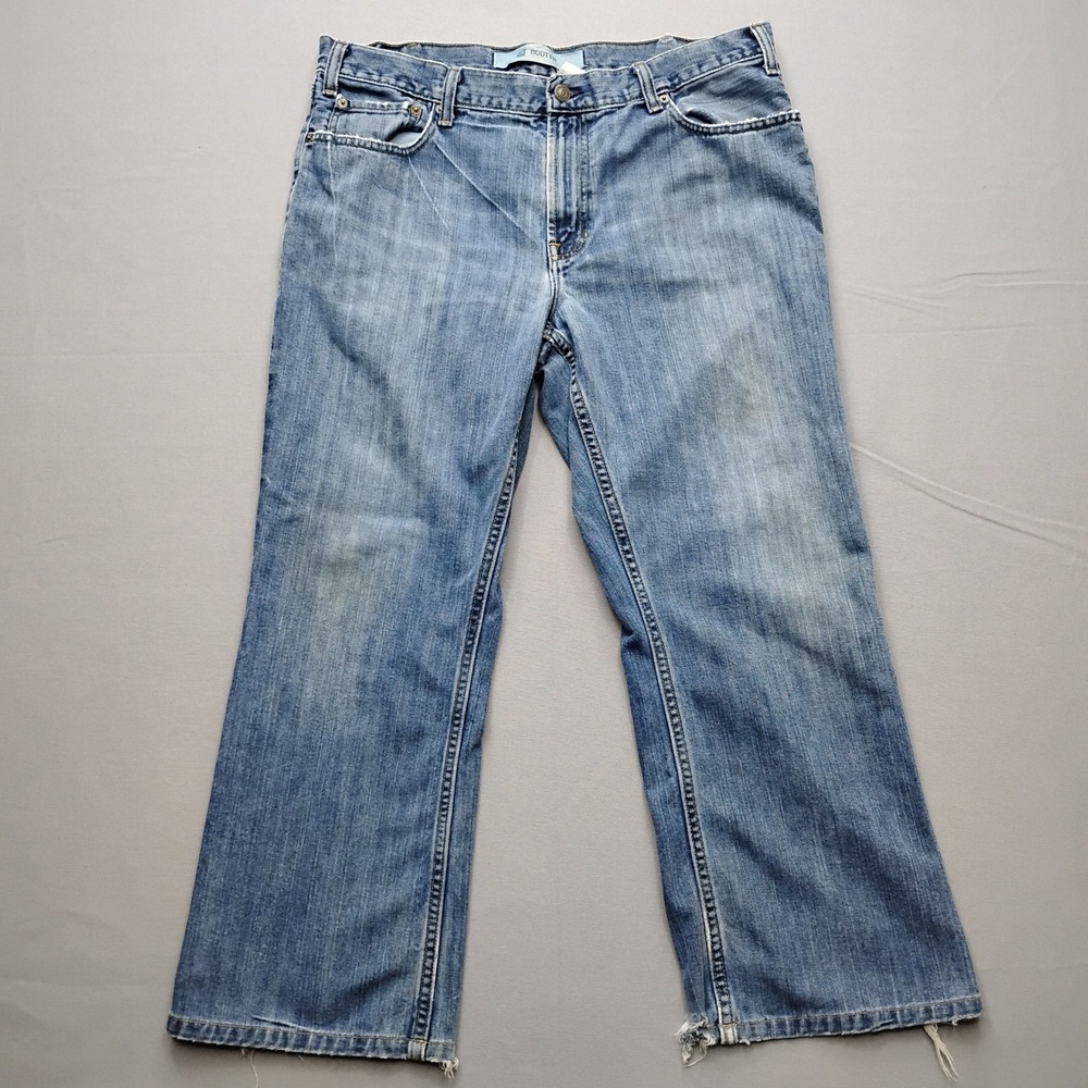 Gap Vintage Mens Bootcut Jeans Medium Wash Denim 36x30 Distressed